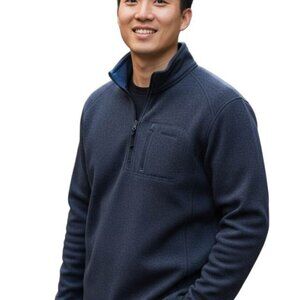 Men’s Woolrich Blue Colorway 1/4 zip Pullover Sweater Size XL.‎ VERY warm. Layer